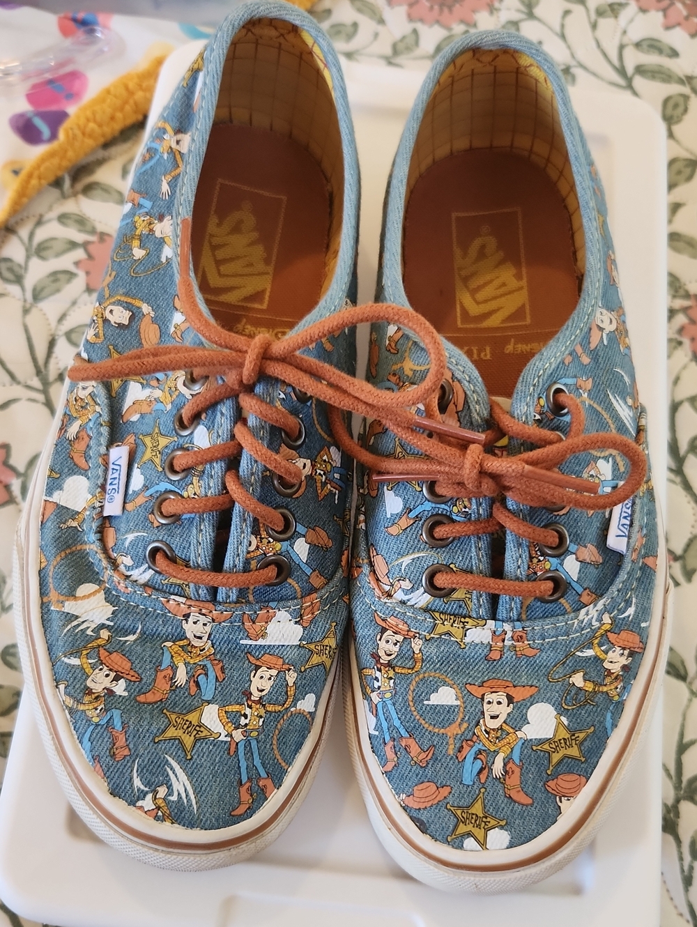 Vans Woody Denim Print Lace-Up Sneakers - Disney/Toy Story